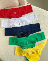 PANTIES PRETINA DE ENCAJE POR CINCO
